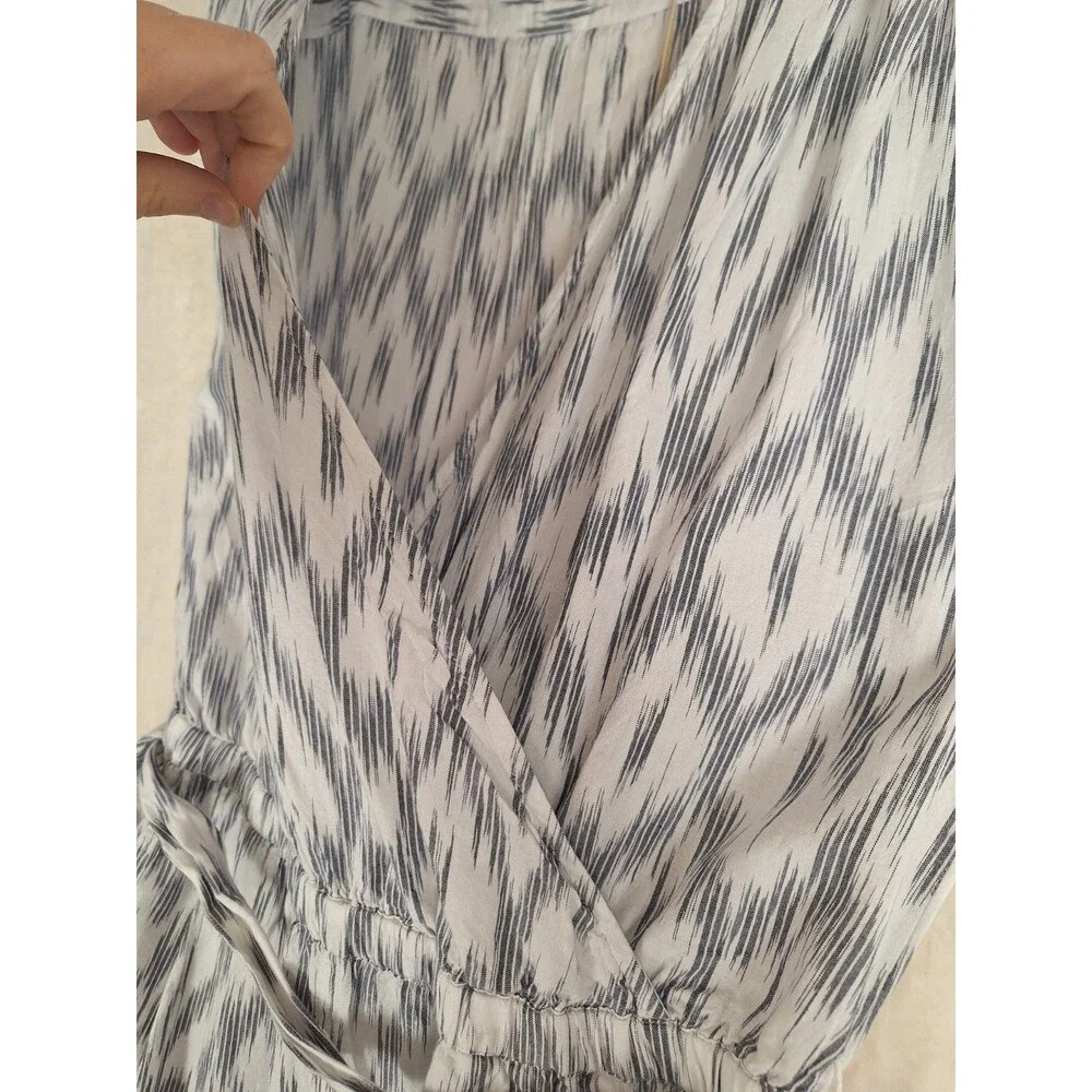 Toad & Co Shakti Womens XL Romper Organic Cotton Belt Pleated Shorts Ikat Nwt